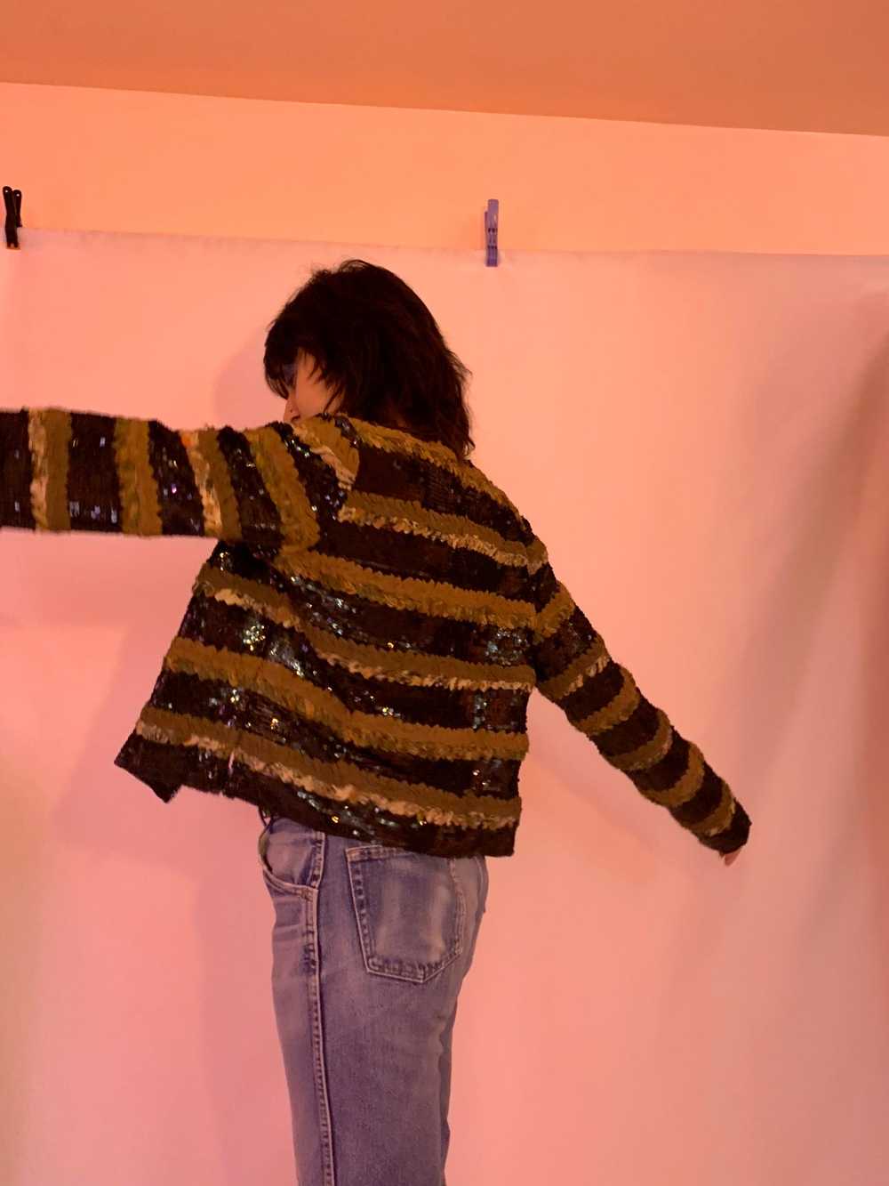 Sequin and appliqué jacket - image 6