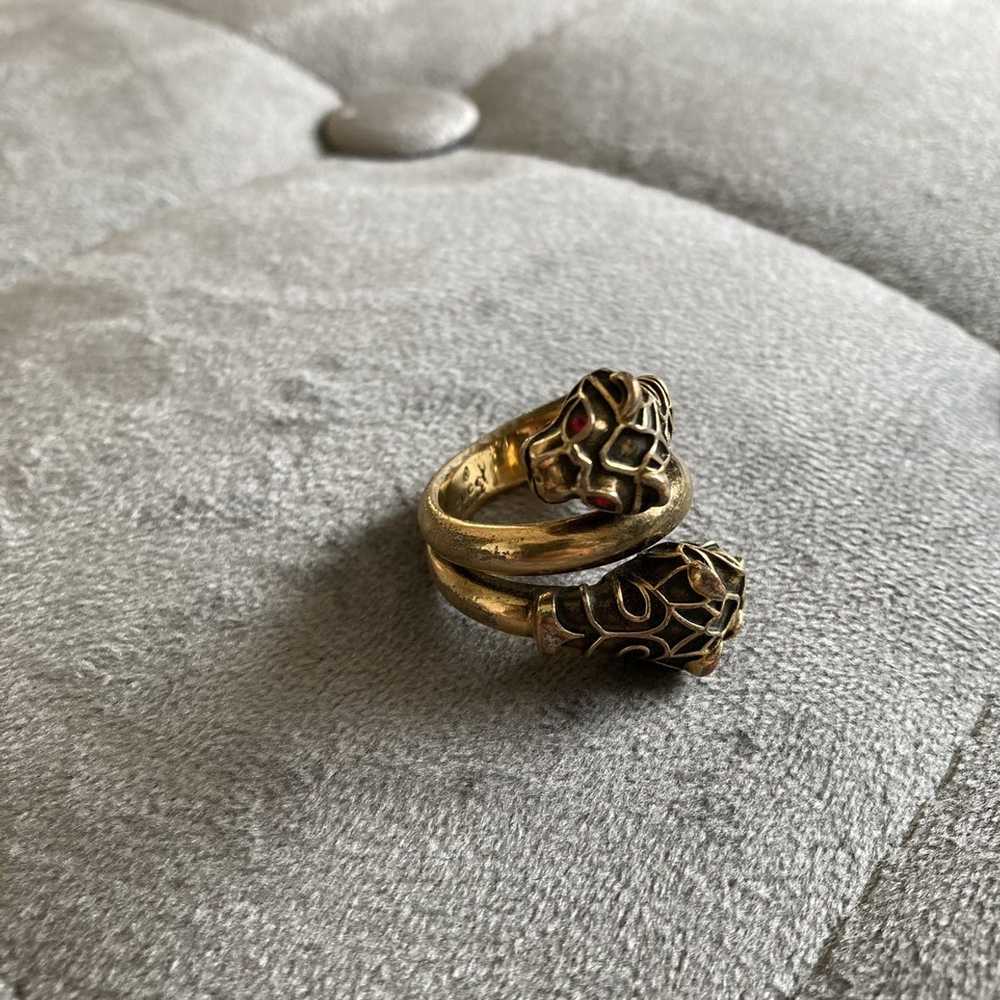 Gucci Double tiger head ring - image 2