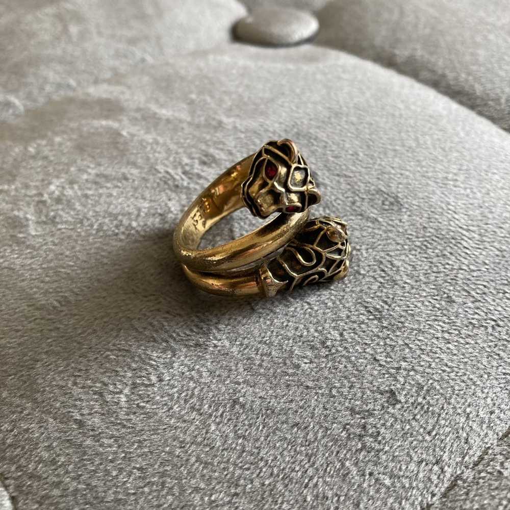 Gucci Double tiger head ring - image 3