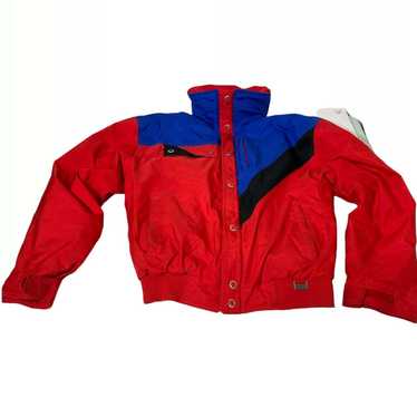 Vintage White Stag Ski Jacket Mens Medium Red Blue