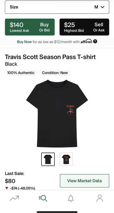 Travis Scott Astroworld Season Pass Tee with Seaso