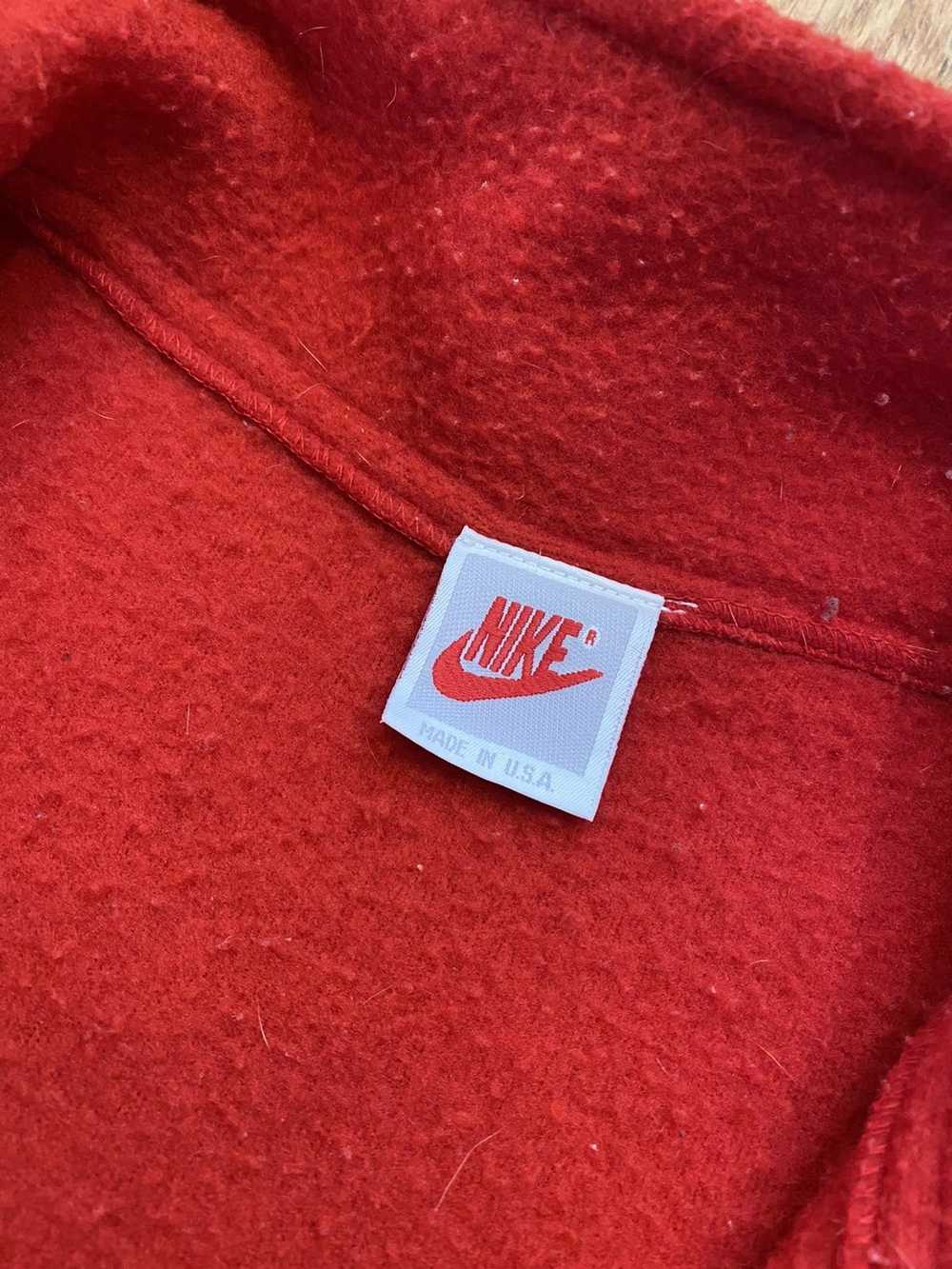 Nike × Streetwear × Vintage Vintage Nike Red 1/4 … - image 2