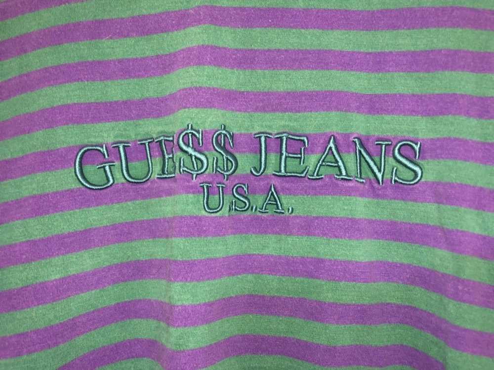 A$AP ASAP Rocky x Guess Jeans Green Purple Size Small Striped T Shirt