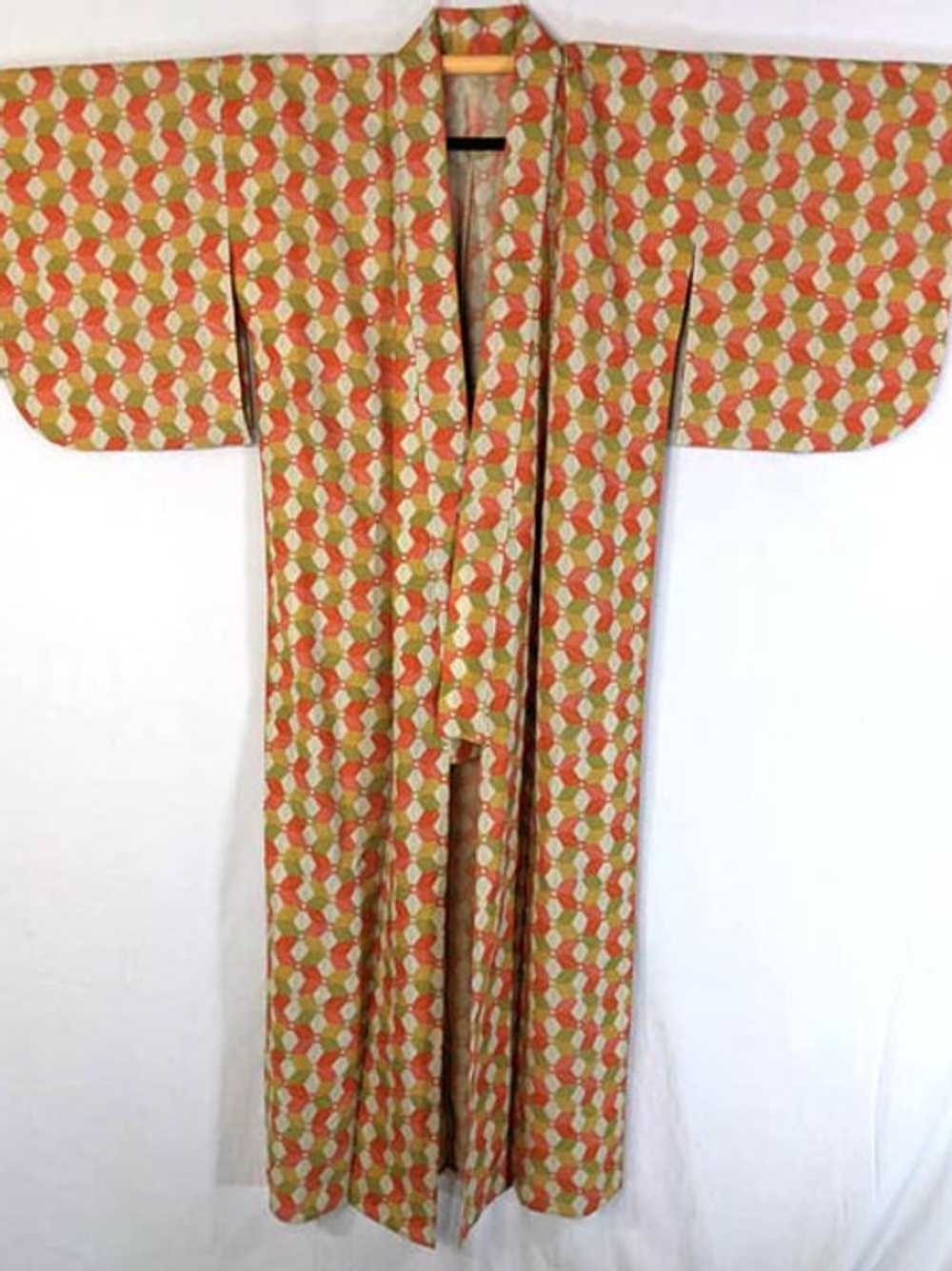 Marigold Yellow & Sage Green Japanese Kimono - Gem