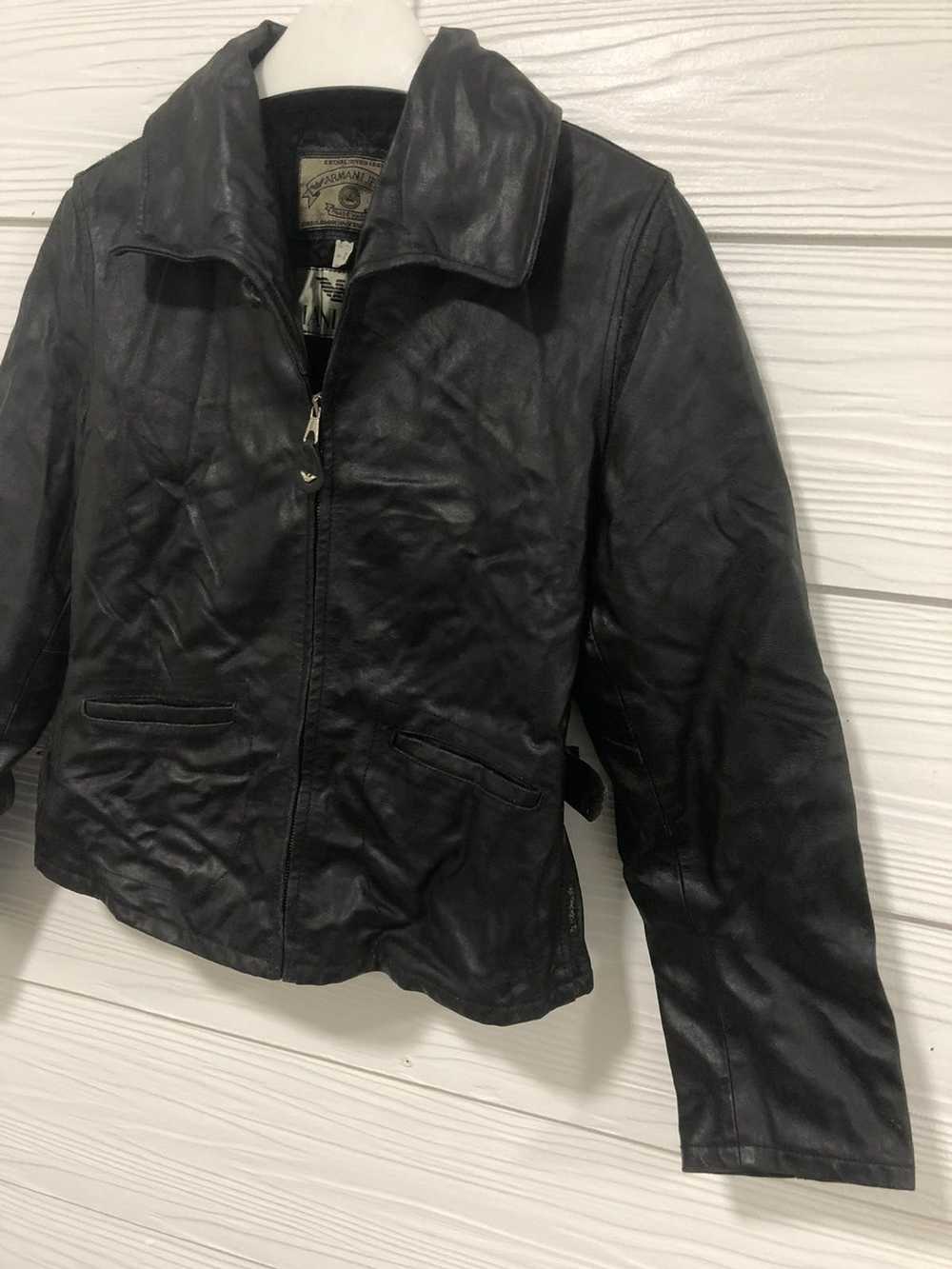 Armani × Leather Jacket Armani Jeans leather jack… - image 3
