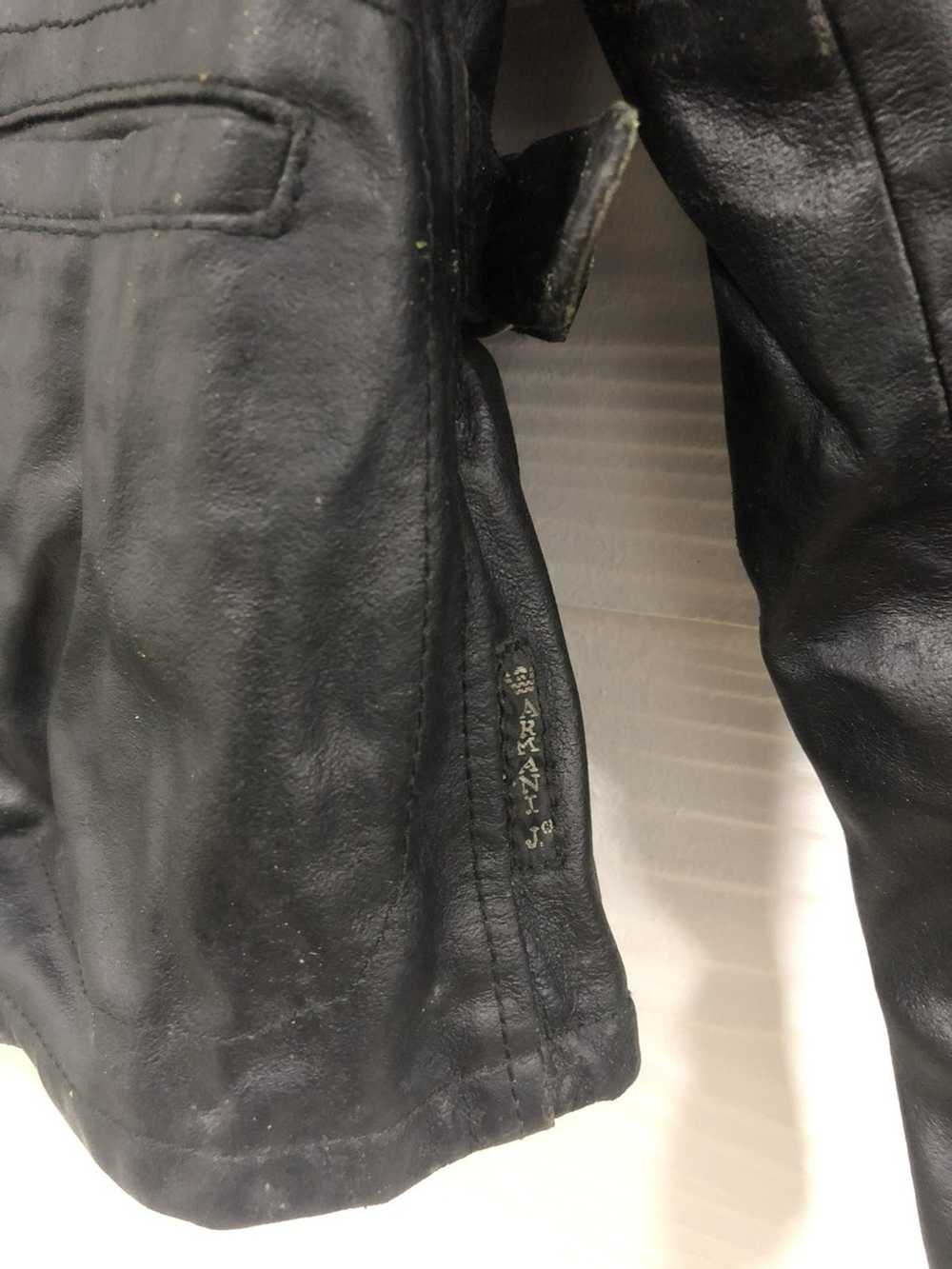 Armani × Leather Jacket Armani Jeans leather jack… - image 4
