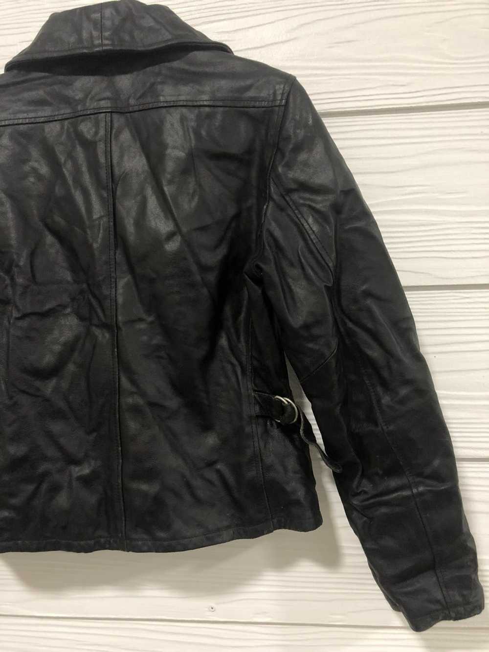 Armani × Leather Jacket Armani Jeans leather jack… - image 8