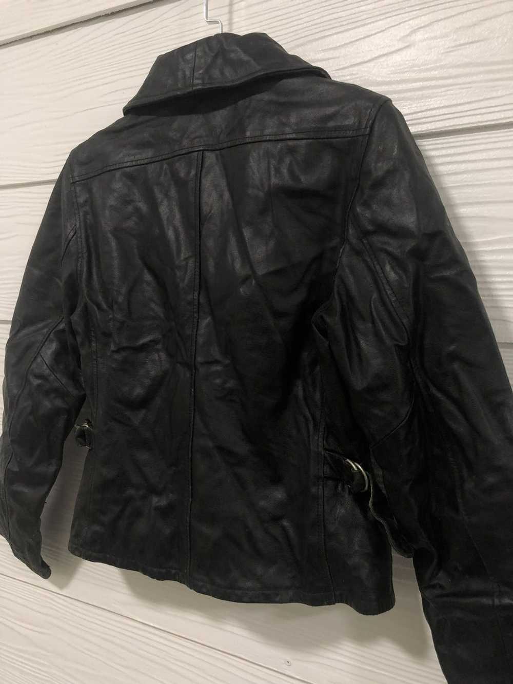Armani × Leather Jacket Armani Jeans leather jack… - image 9