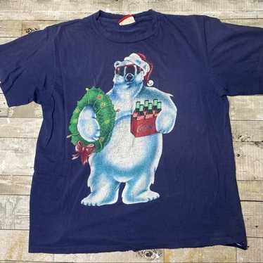 Vintage Vintage 90’s thrashed Coca Cola polar bea… - image 1