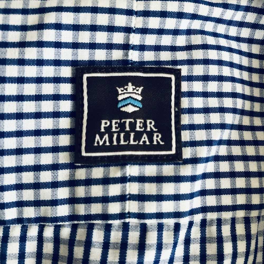 Peter Millar Navy/White Gingham 100% Cotton Butto… - image 3