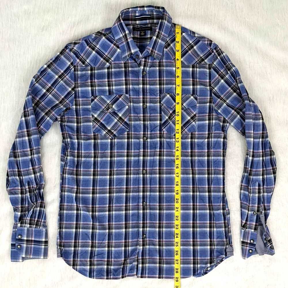 Banana Republic Banana Republic Blue Plaid Pearl … - image 5