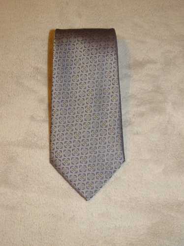 Charvet Gray Geometric Classic Width Silk Tie