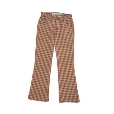 BROWN PLAID BELL BOTTOMS - image 1