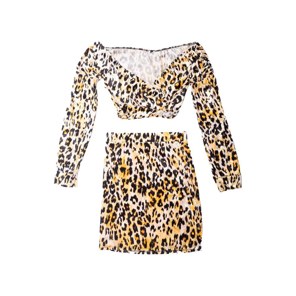 VELVET LEOPARD PRINT TWO PIECE - image 2