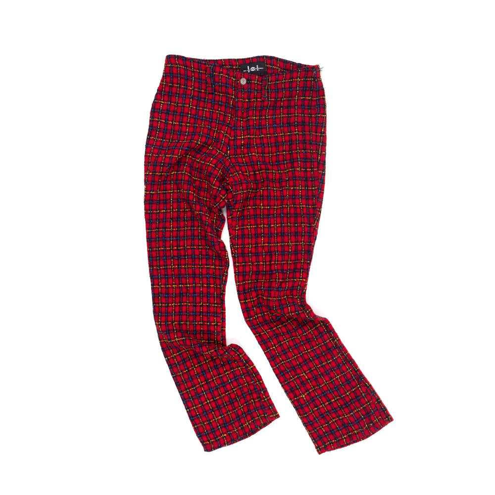 RED PLAID BELL BOTTOMS - image 2