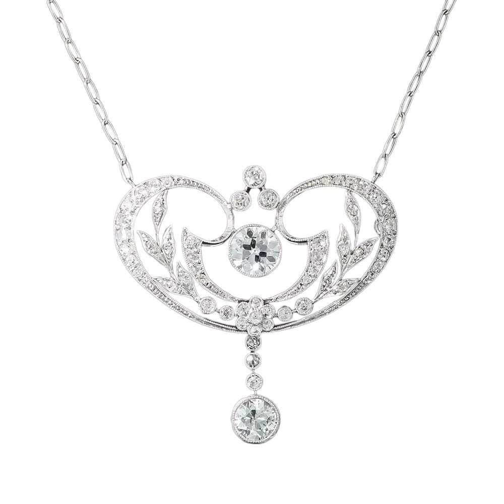 Edwardian Diamond Necklace - image 2