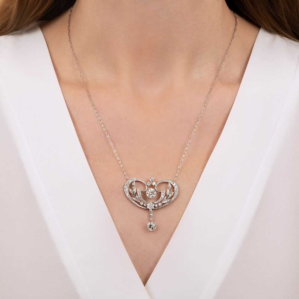 Edwardian Diamond Necklace - image 3