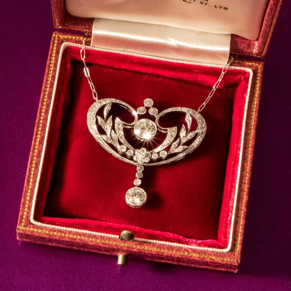Edwardian Diamond Necklace - image 4