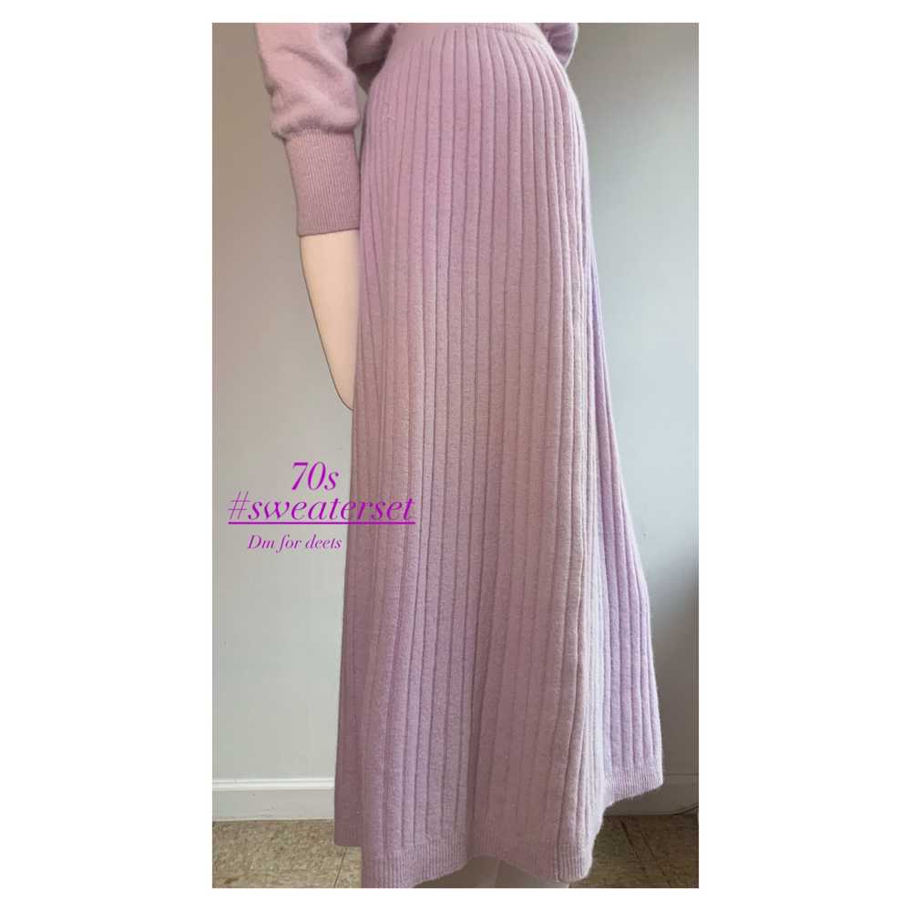 💜 70s Lilac Soft sweater set - image 2