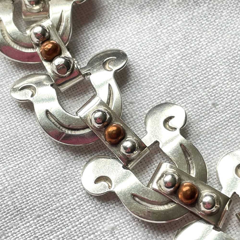 1940s Early Antonio Pineda Silver/Copper Necklace… - image 2