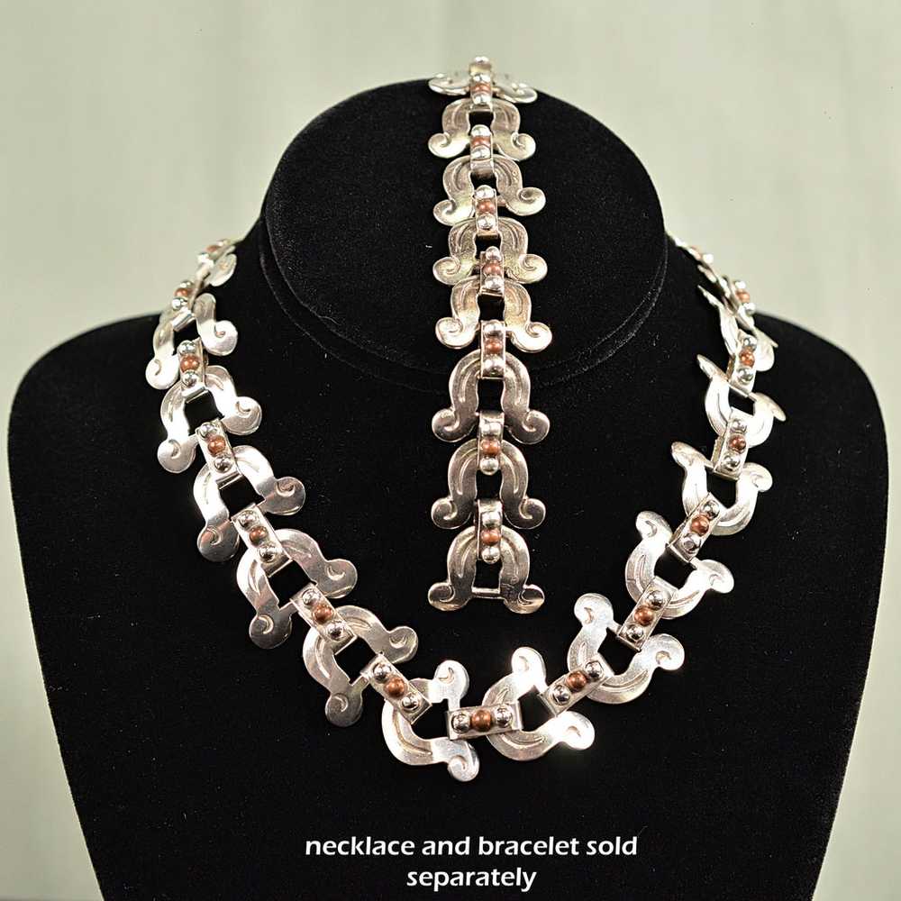 1940s Early Antonio Pineda Silver/Copper Necklace… - image 4