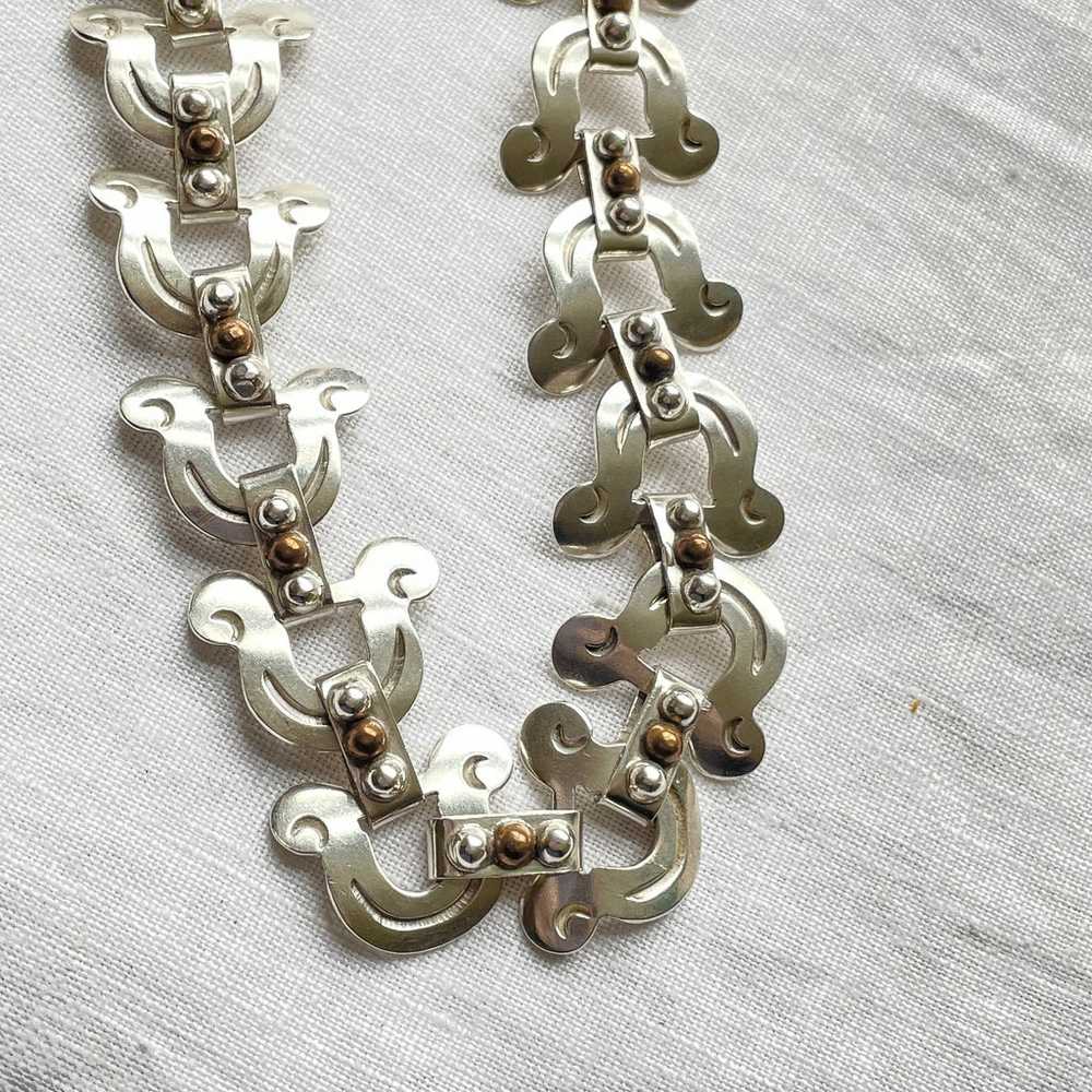 1940s Early Antonio Pineda Silver/Copper Necklace… - image 8