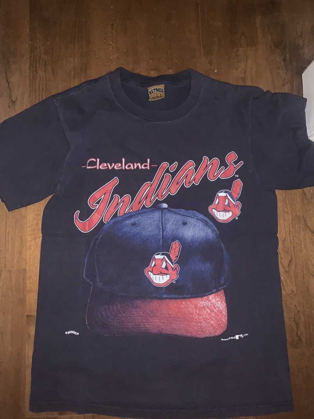 Nutmeg Vintage 90s Nutmeg Cleveland Indians T-Shi… - image 1