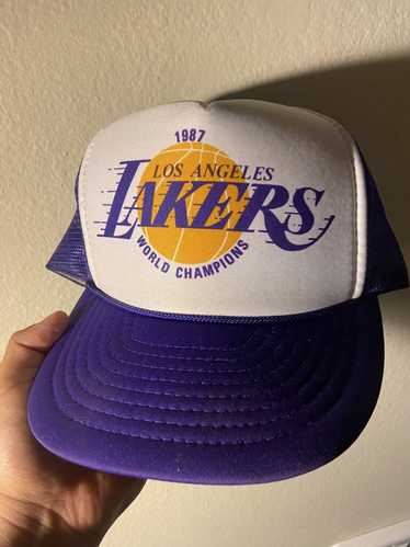 Lakers Magic Johnson 1987 Finals MVP Signed 1987 World Champ White Hat  BAS Wit