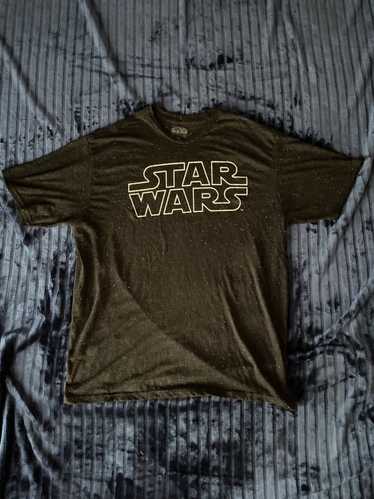 Star Wars Black Pattern Classic Star Wars Logo Tee