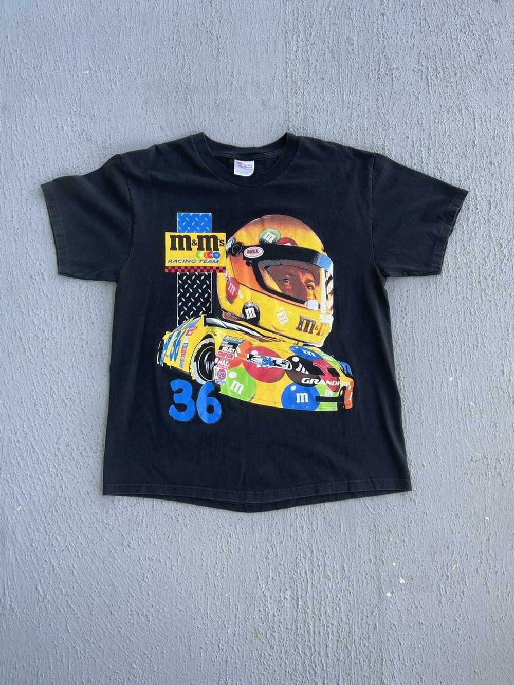 Vintage 90s Nascar Ken Schrader TEE New White Tshirt Fullsizes