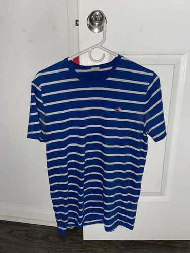 Hollister × Vintage Blue striped hollister shirt