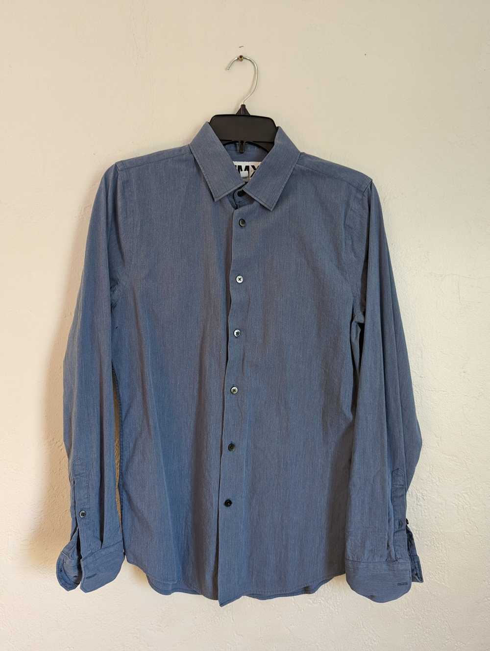 Express Express 1MX Blue Dress Button Up - Small … - image 1