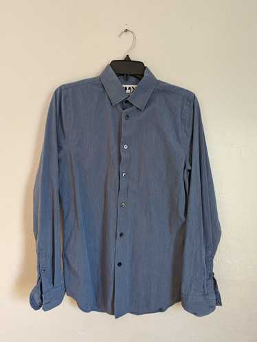 Express Express 1MX Blue Dress Button Up - Small -