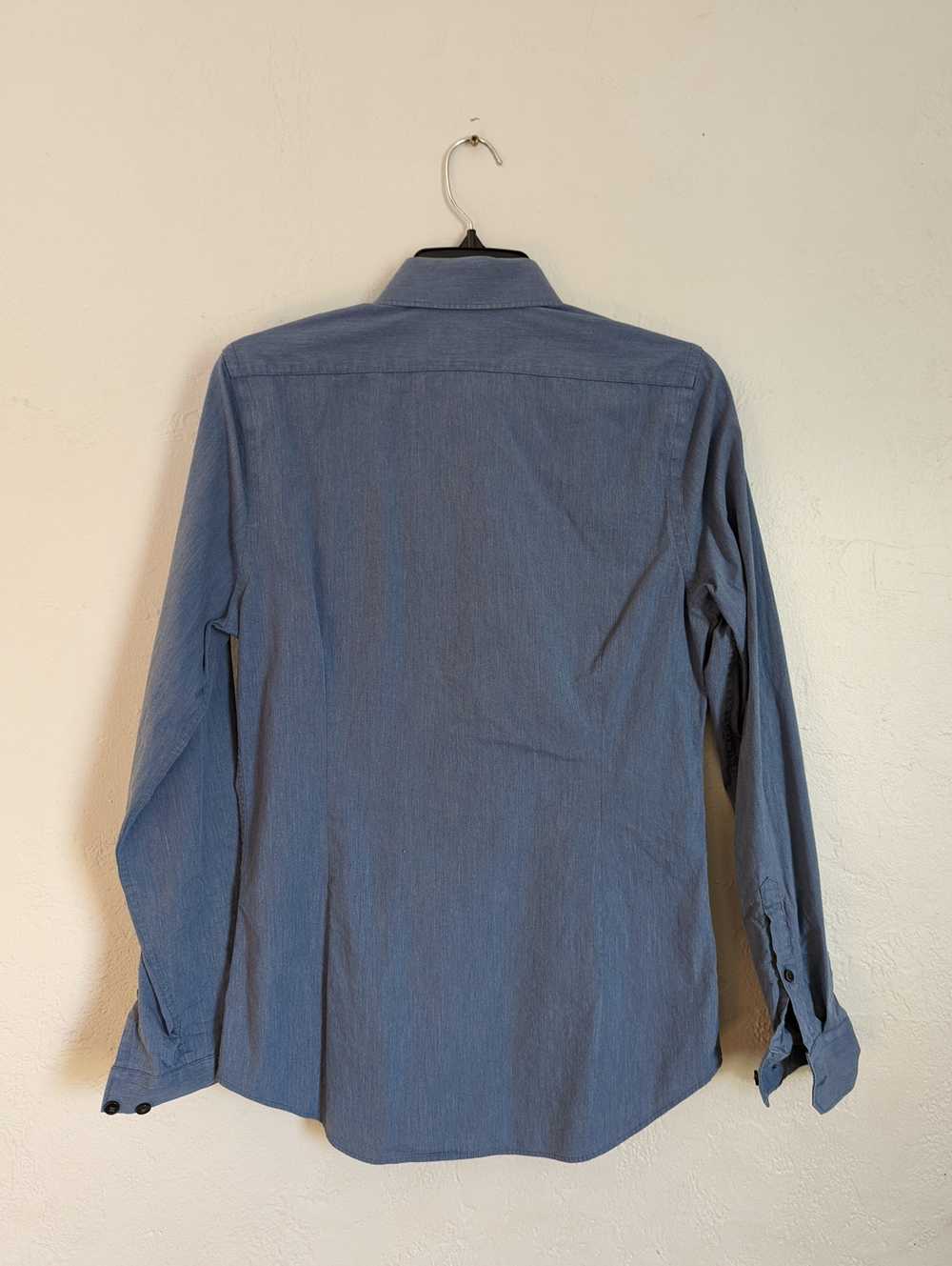 Express Express 1MX Blue Dress Button Up - Small … - image 2