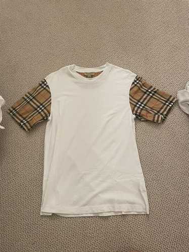 Burberry Burberry checked sleeves T-shirt