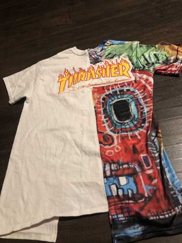 Streetwear × Vintage Half and half thrasher T