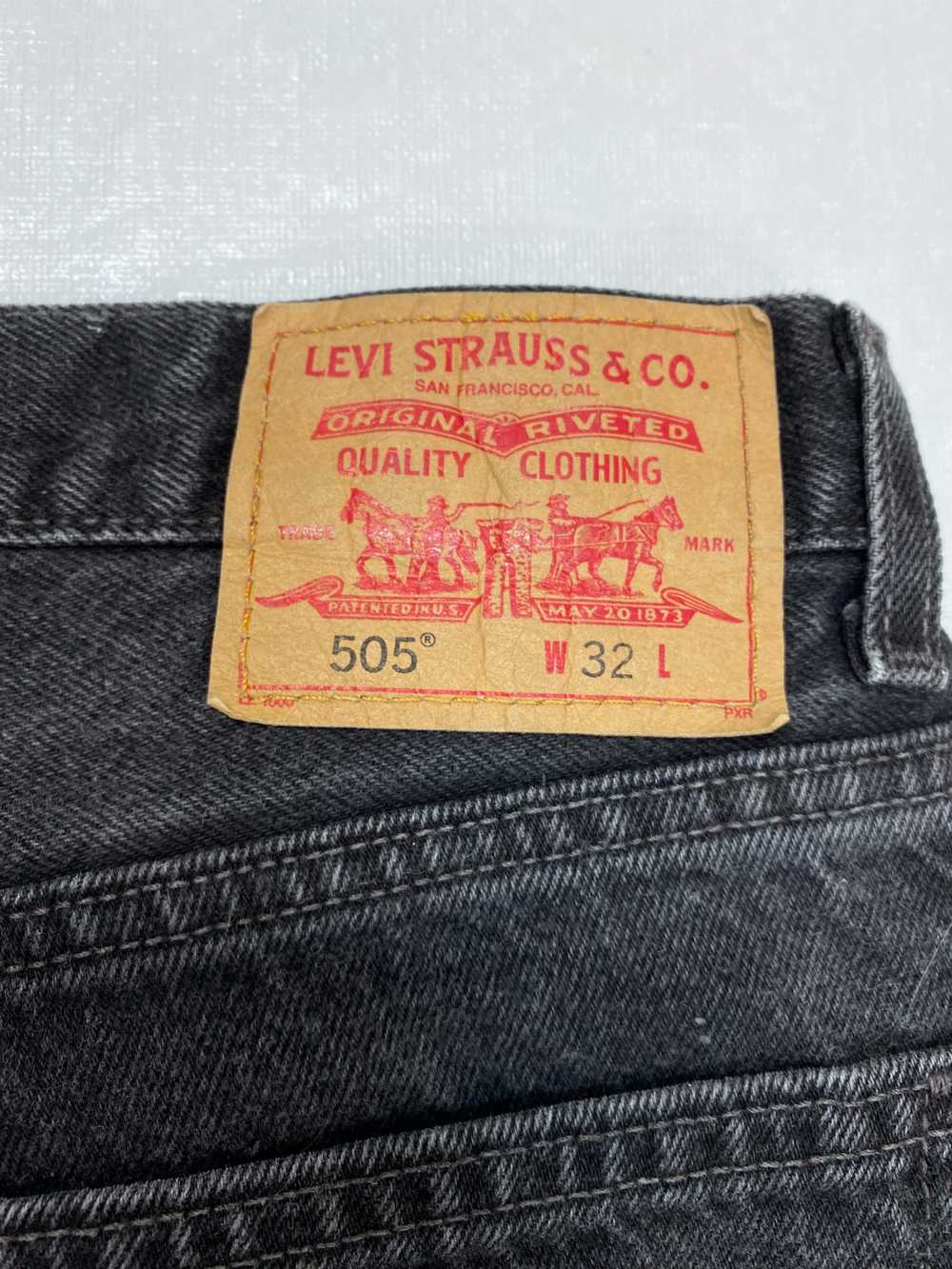 1990s Levi’s black 505 jeans shorts made in USA - image 3