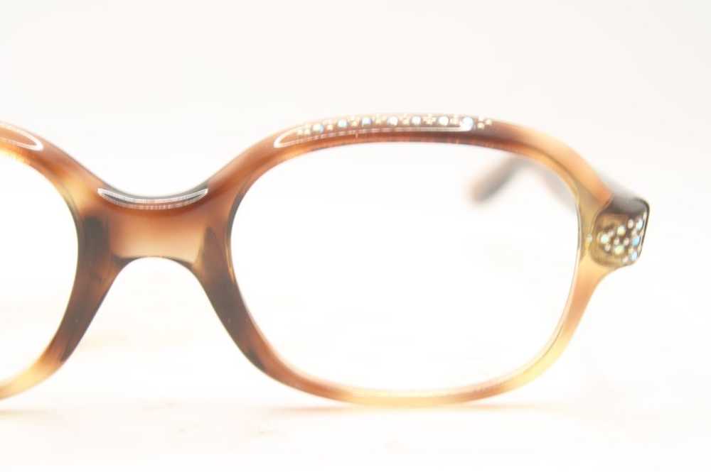 Unused Rhinestone Vintage Cat Eye Glasses - image 3