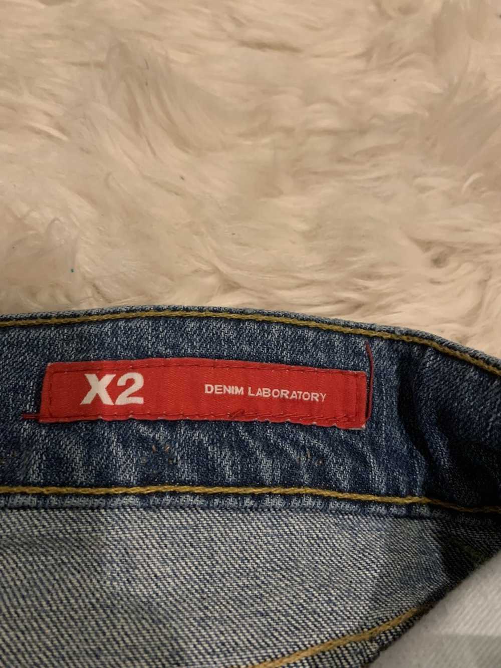 X2 X2 Denim Laboratory Vintage Embroidered Jeans - image 3