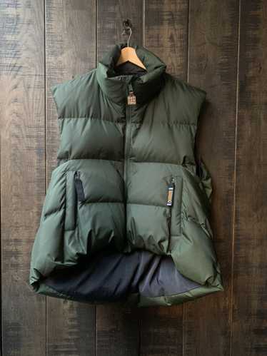 Kapital Vest Green/Black Oversize Keel Down Revers