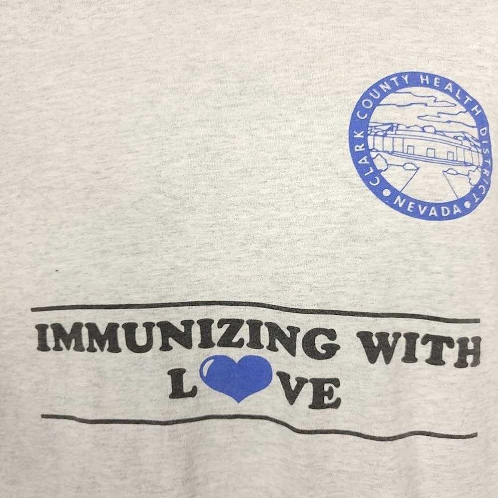 Vintage Immunizing With Love T Shirt Vintage 90s … - image 2