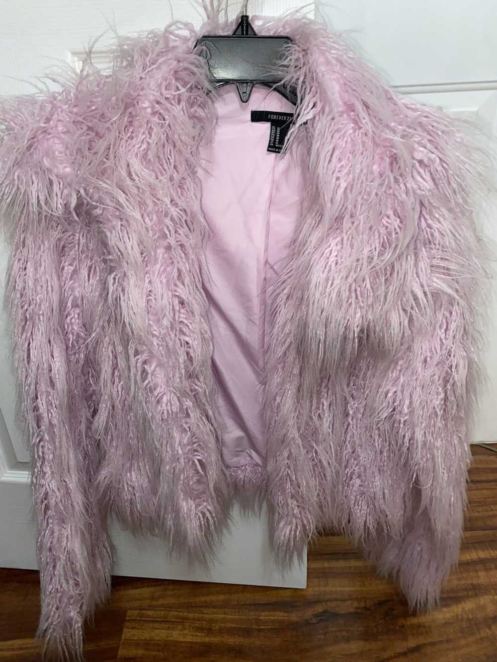 Vintage Pink shaggy faux fur - image 1