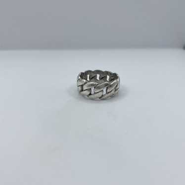 925 Silver Silver Cuban Ring Size 7 - image 1