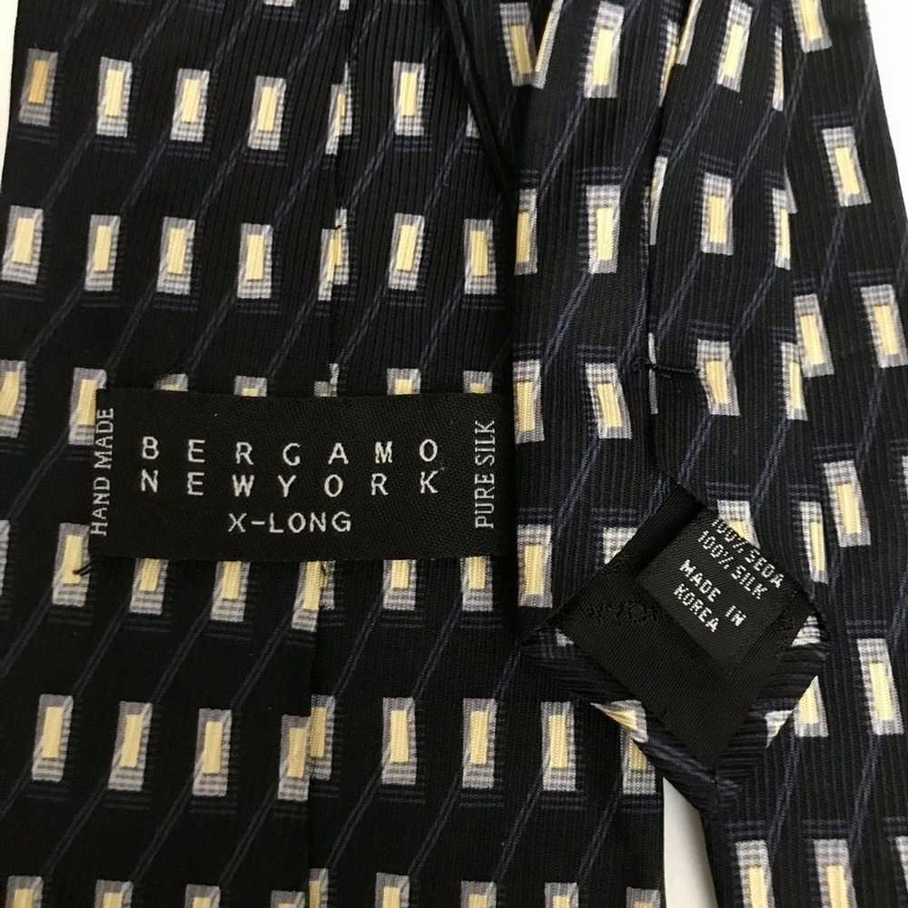 Bergamo New York Blue & Gold Geometric 100% Silk … - image 2