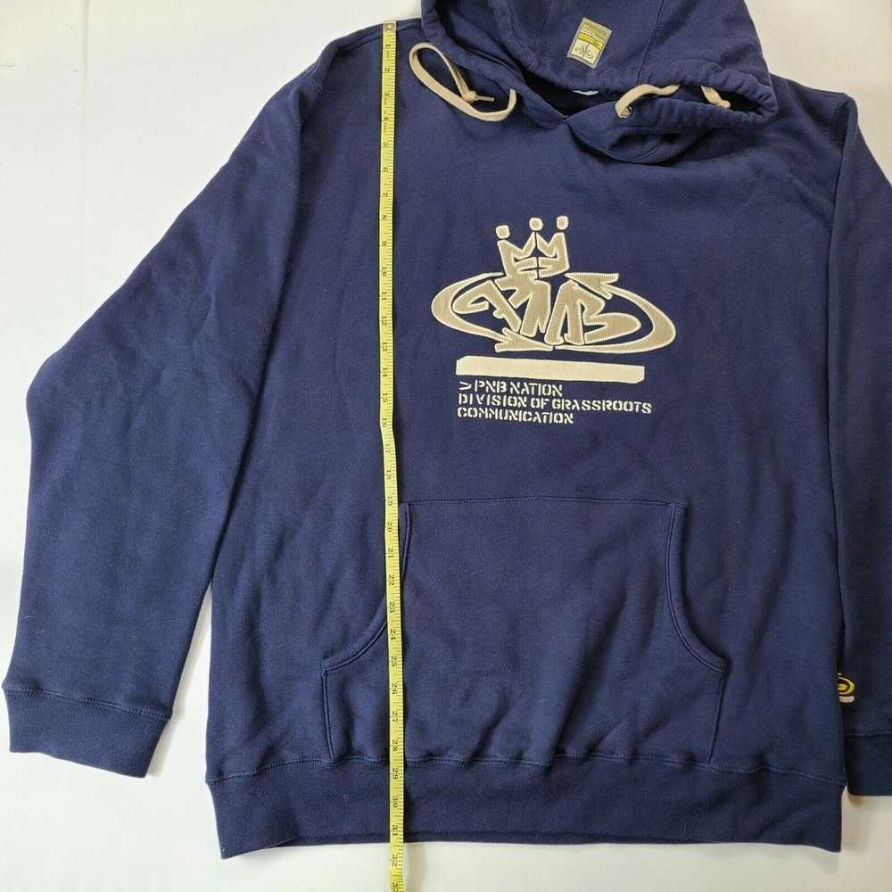 Anvil PNB nation Clothing Mens XL Navy Hooded Swe… - image 4