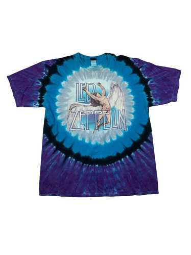 RARE Vintage Liquid Blue 80’s Purple Tye Die Led Zeppelin authentic Arch Angel Concert Tee