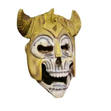 Latex Halloween Half Mask Skeleton Glow in Dark Skull Mesh Eyes Costume  Prop