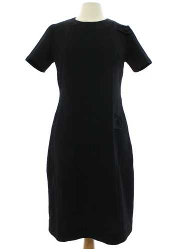 1960's British Lady Mod Knit Little Black Dress - image 1