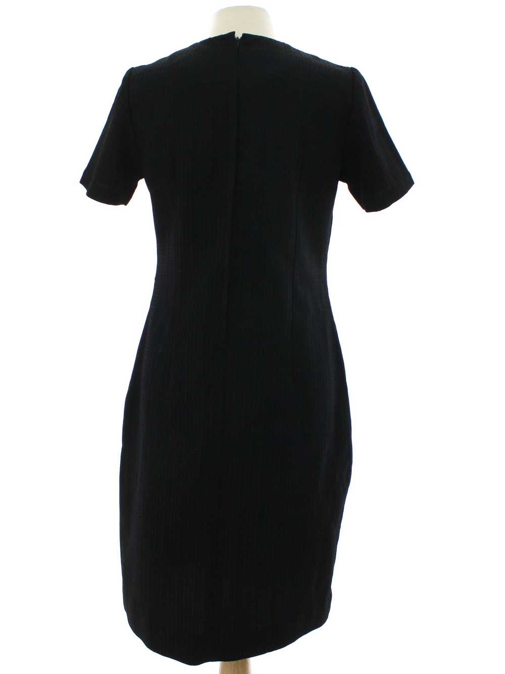 1960's British Lady Mod Knit Little Black Dress - image 3