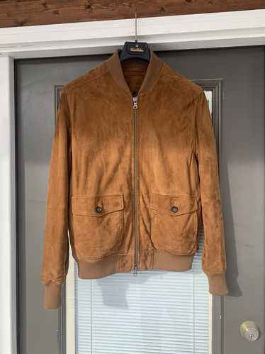 Brooks Brothers Tan Suede Bomber
